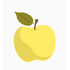 矢量黄色水果苹果
