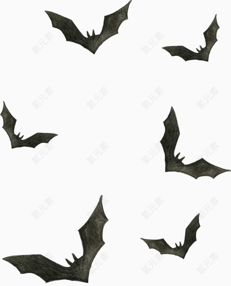 矢量手绘蝙蝠