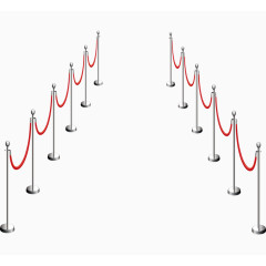 矢量红色红毯走红毯围栏