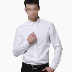 现代化流行时尚感男士白衬衫