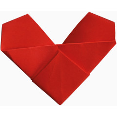 红色心形折纸