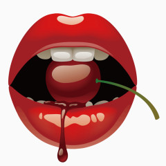 吃樱桃的红唇
