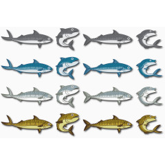 矢量鲭鱼插图