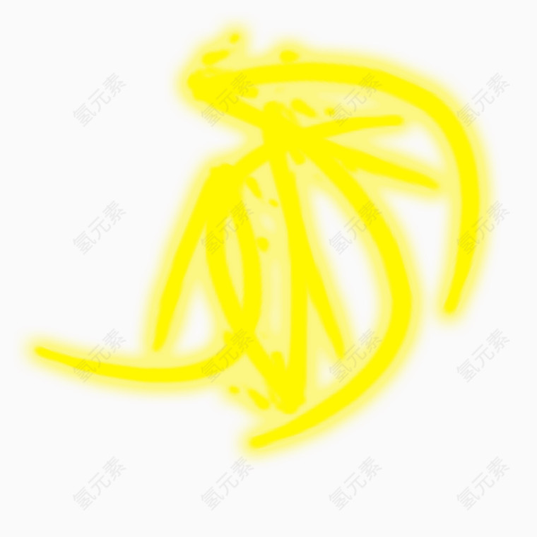 黄色线条荧光素材