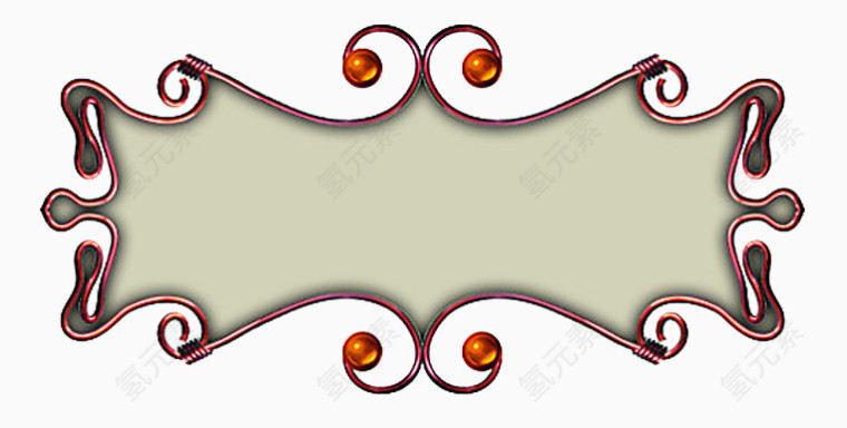 蝴蝶形状古典边框