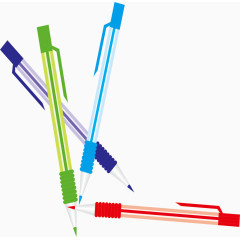 彩色的圆珠笔素材图片