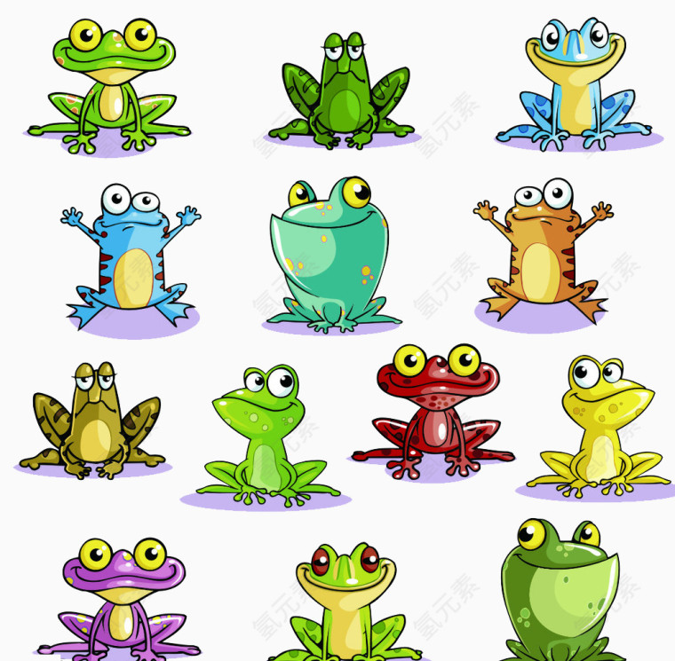 快乐青蛙装饰素材