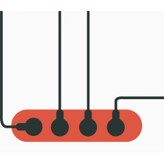 矢量插满线的电源槽素材