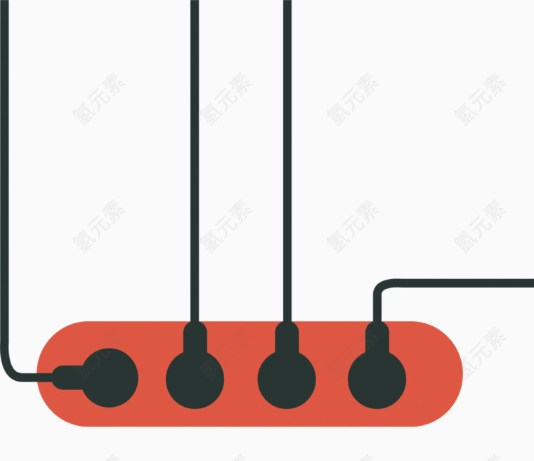 矢量插满线的电源槽素材