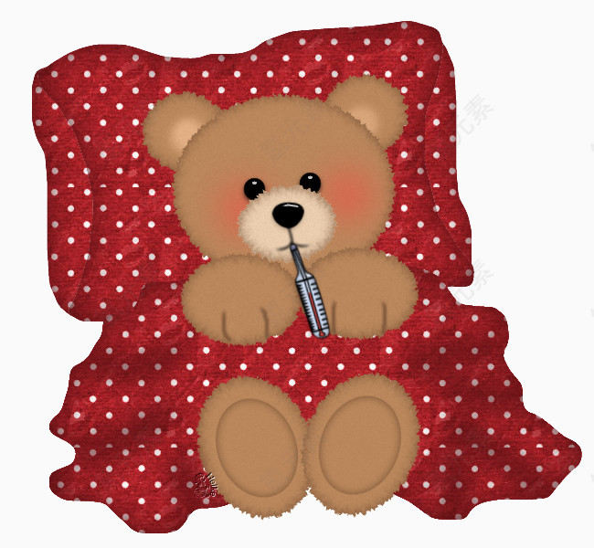 红色布袋里的玩具熊