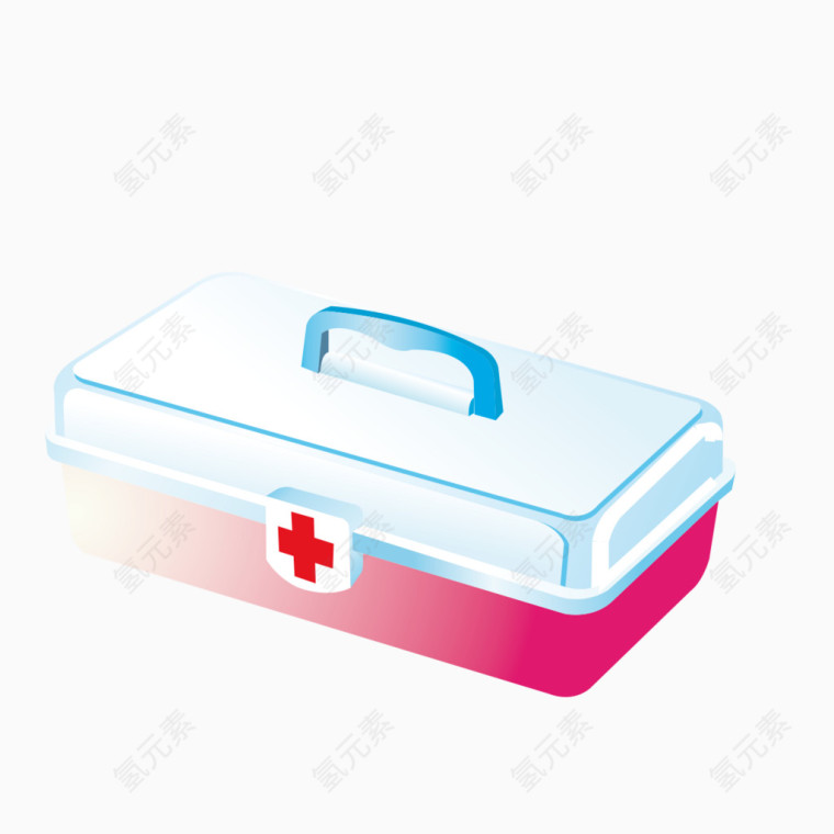 粉色救护箱卡通