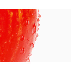 带水珠的番茄表面