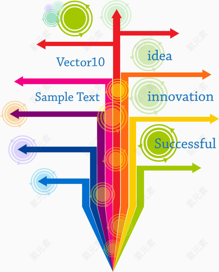 矢量创意箭头笔