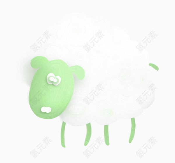 绿色绵羊
