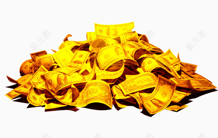 金色奢华钞票装饰图案