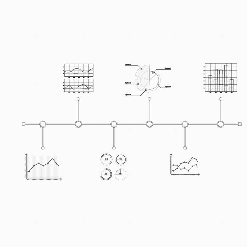 矢量灰白色商务统计时间轴下载