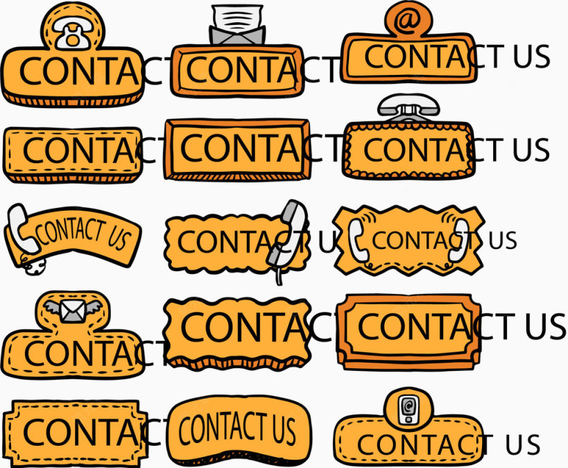 橘色手绘风格联系我们下载
