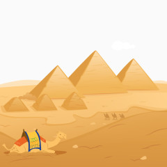 矢量埃及沙漠
