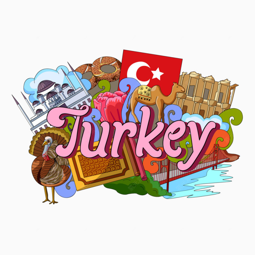 矢量土耳其地标建筑文化旅游宣传下载