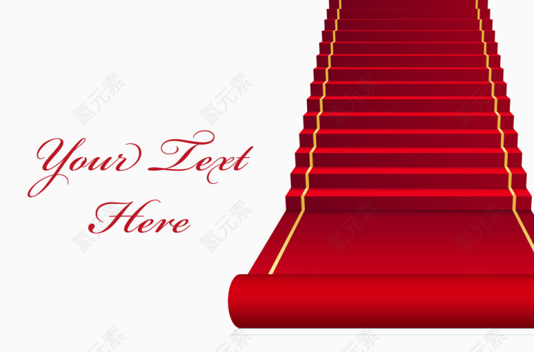 铺满红毯的阶梯