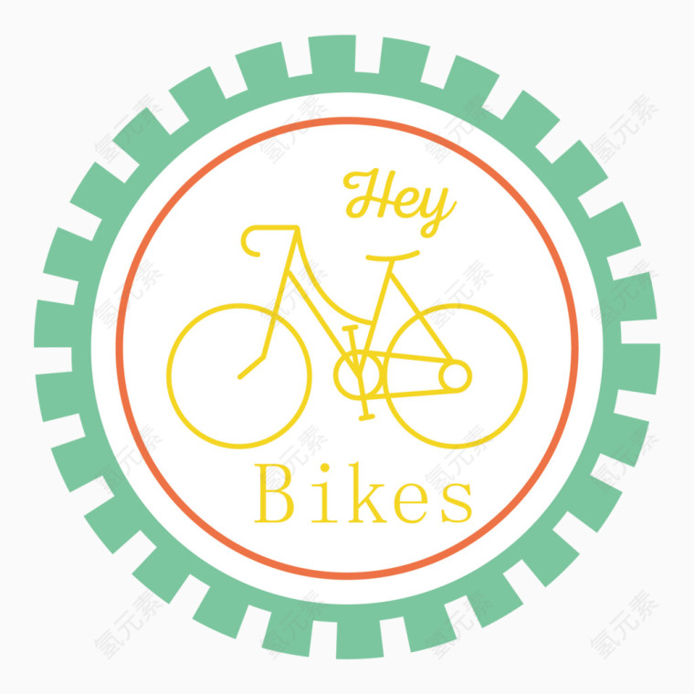 圆形单车运动标签