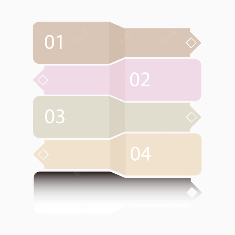信息分类 淡色 数字 边框 矢量图 ppt下载