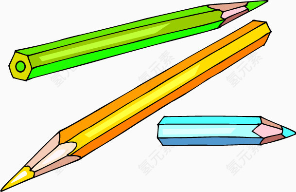 彩色铅笔矢量
