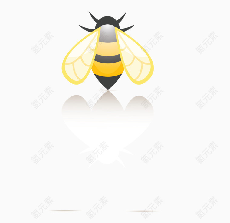 卡通黄色昆虫蜜蜂