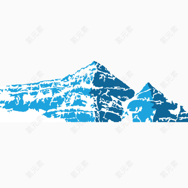 蓝色的雪山