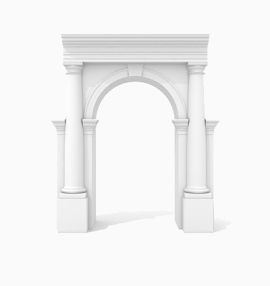 白色拱门