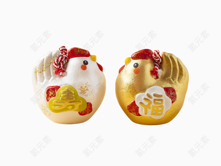 新年福寿母鸡摆件