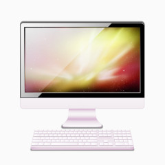 白色台式计算机