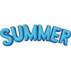 矢量卡通summer字体