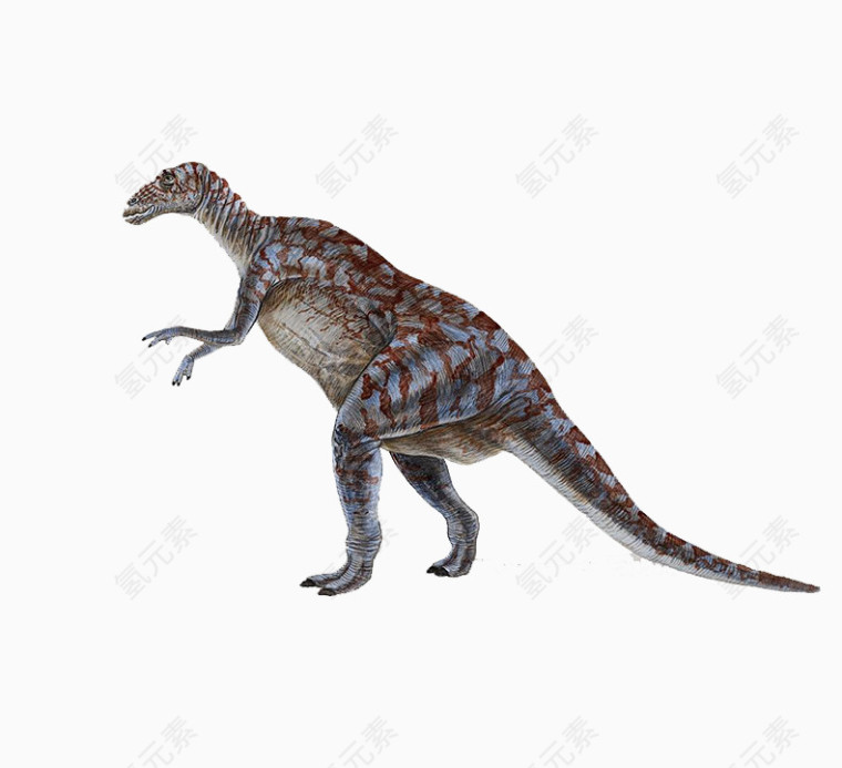 站立灰棕色相交的恐龙