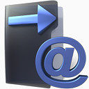 电子邮件文件夹发件箱暗玻璃