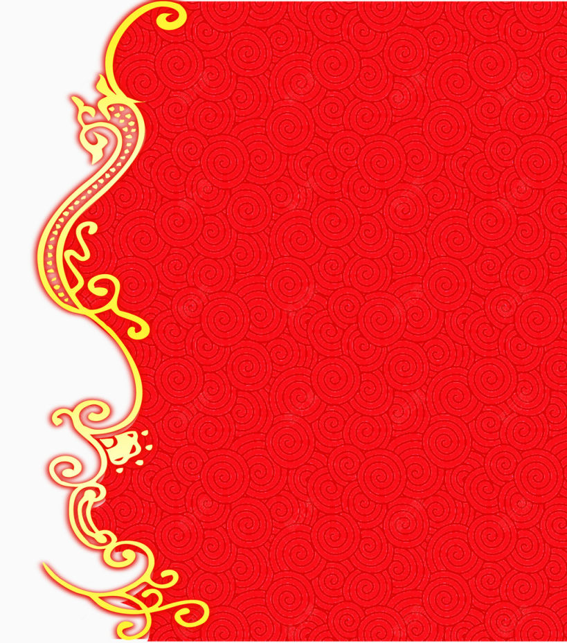 红色创意艺术边框素材中国风下载