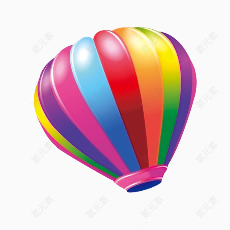 七彩热气球免费图片