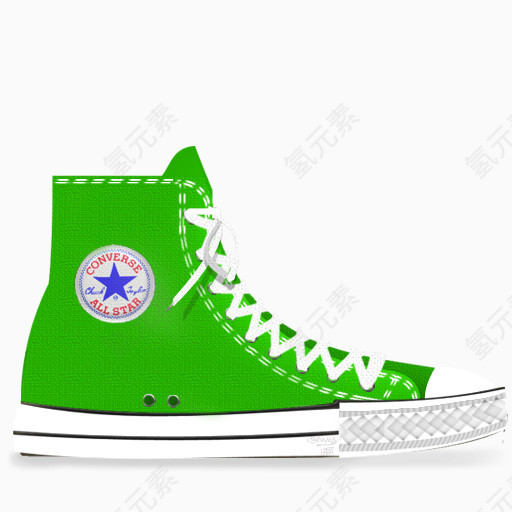 绿色帆布鞋