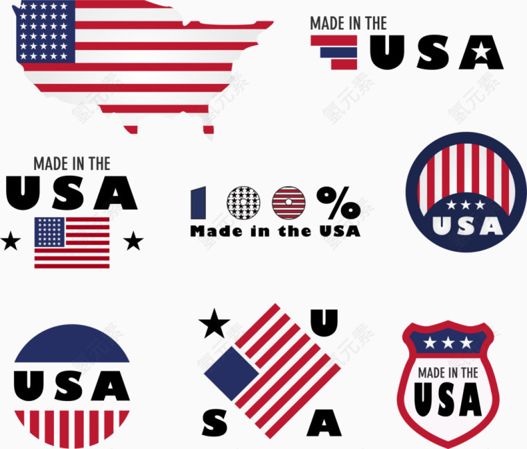 美国国旗标志素材