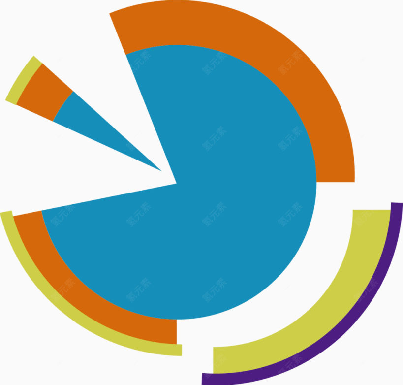PPT饼形元素图下载