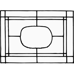 简单古典窗棂框纹样