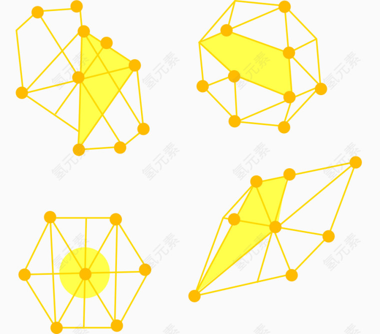 矢量不规则线条星系