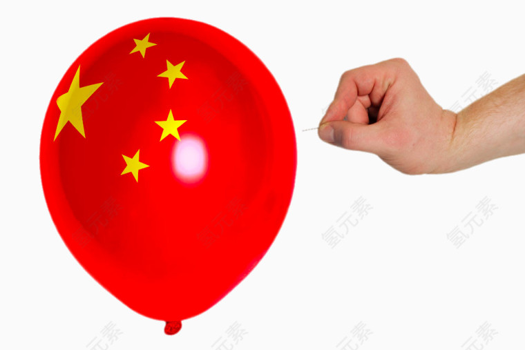 印有五星红旗的气球