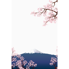 樱花富士山