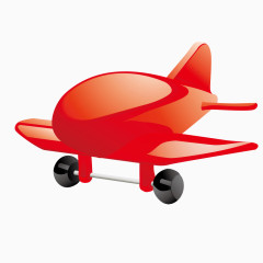 红色飞机模型玩具矢量