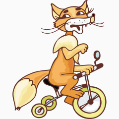 狐狸骑车造型