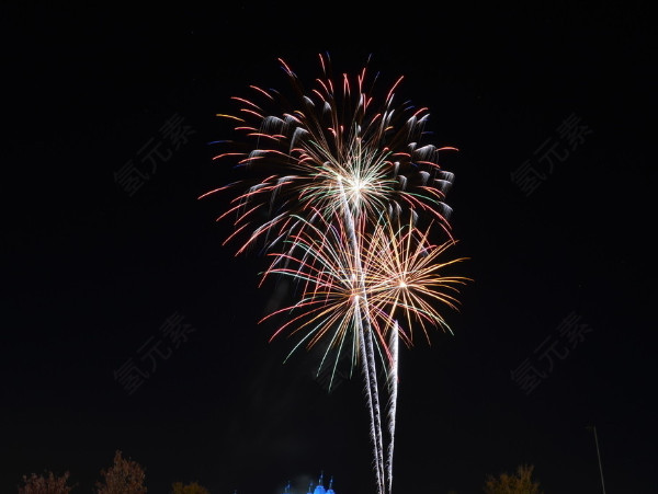 烟花爆竹素材新年装饰背景素材