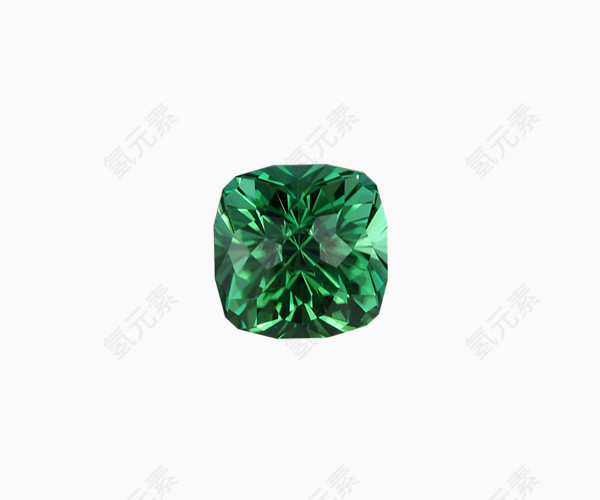 绿色方形水晶
