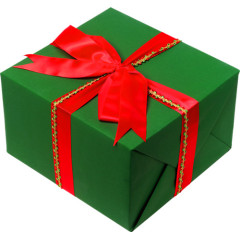 圣诞节绿礼盒素材