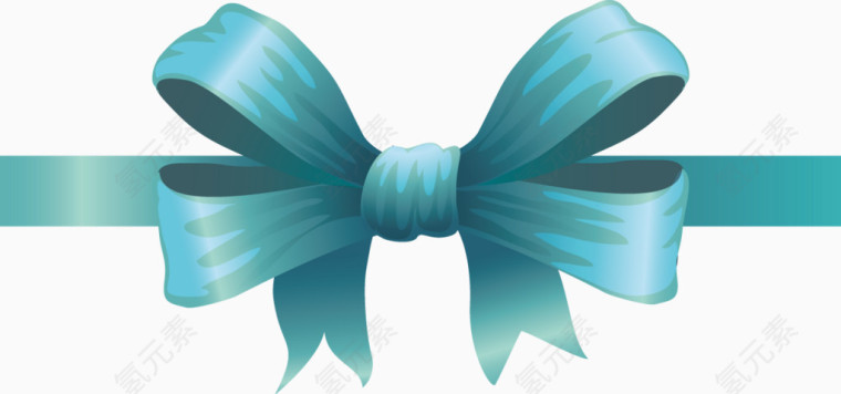 矢量创意设计蓝色蝴蝶结装饰图